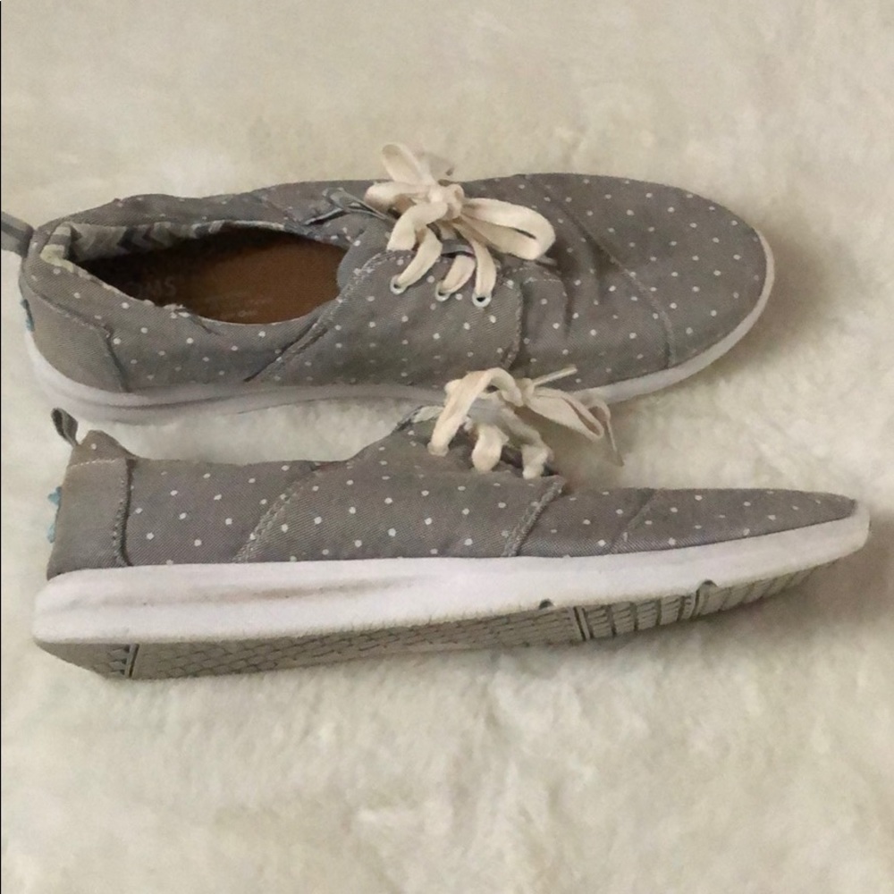 Toms Del Ray Grey Polka Dora- Womens Size 10